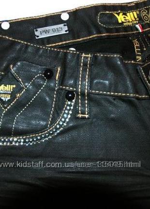 Yell италия новые джинсы черные с пропиткой и в стразах р. 27s9 фото