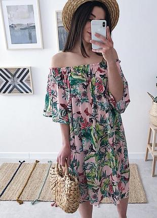 🍓летнее платье в цветы h&m! 🍉размер xs ( за счет свободного кроя можно и больше )