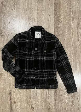 Куртка zara чоловіча демісезонна в клітку