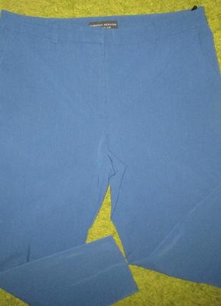 Синие летние зауженые брюки,12р,пот42-44см2 фото