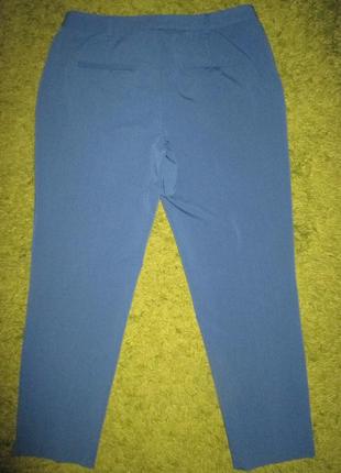 Синие летние зауженые брюки,12р,пот42-44см3 фото