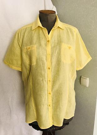 Натуральная ткань,лён.рубашка,батального размера,наш - 54 - 56