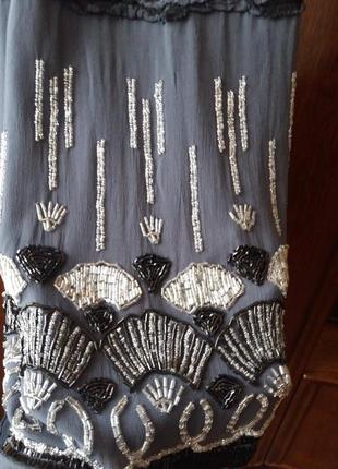 Платье -сарафан-yessica--расшитое стеклярусом и биссером--12-14р  #4102 фото