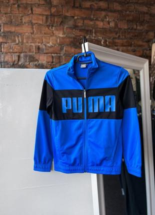 Puma kids big print blue/black track jacket детская олимпийка1 фото