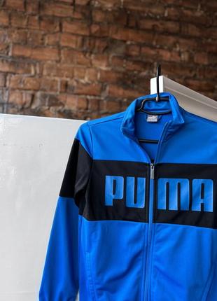 Puma kids big print blue/black track jacket детская олимпийка2 фото