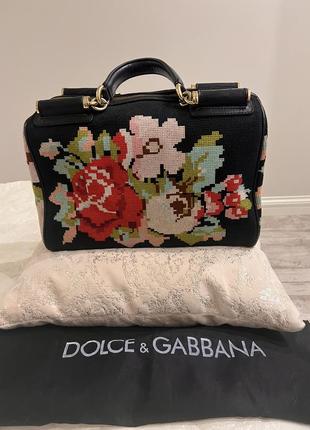 Сумка dolce gabbana вышивка+кожа2 фото