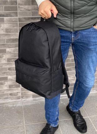 Черный рюкзак портфель спортивный классический универсальный средний размер3 фото