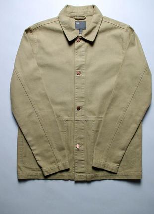 Ворквир/джинсовая куртка asos design denim worker jacket in sand2 фото