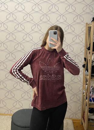 Бархатное худи adidas