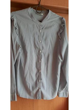 Блузка рубашка с рюшами