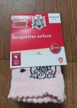 Шкарпетки для дівчинки том та джері1 фото