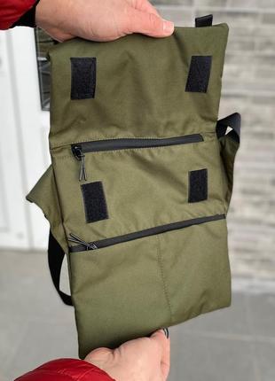 Мужская тактичнк зеленая сумка планшетка через плечо3 фото