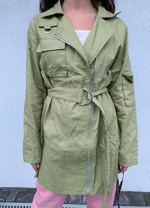 Карго куртка хаки 14 размер ( фото на с)