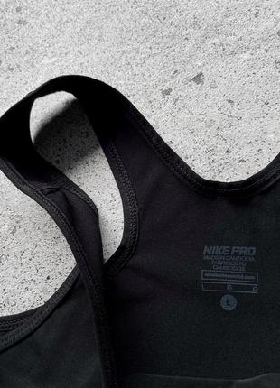 Nike pro women’s black sports tank top жіноча спортивна майка5 фото