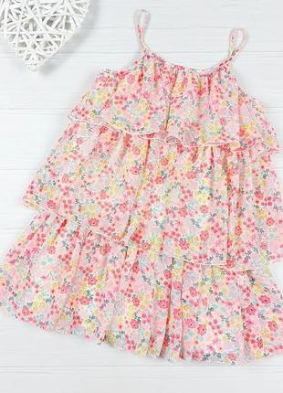 Воздушное шифоновое платьице от h&m 4-5 лет, 104-110 см.