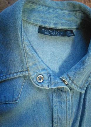Джинсовая рубашка -безрукавка topshop2 фото