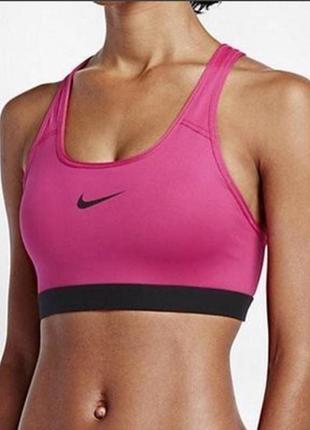 Спортивный топ nike dri-fit original розовый женский s\м бра1 фото