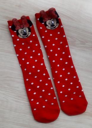 Шкарпетки, шкарпетки george, primark, disney minnie mouse з люрексом 34-36 р-р