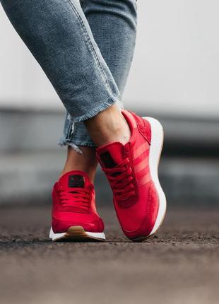Замшевые кроссовки adidas iniki red / замшеві кросівки3 фото