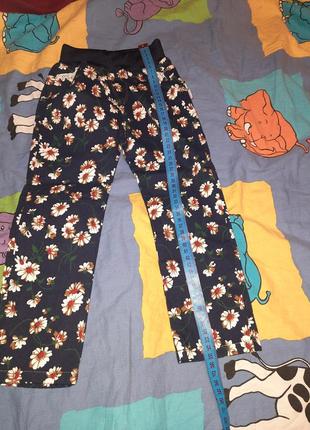 Штаны для девочки в цветочек 4