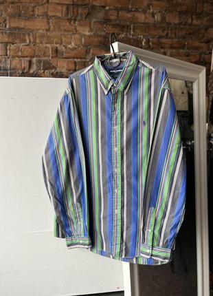 Ralph lauren golf vintage men’s striped button long sleeve shirt сорочка на довгий рукав