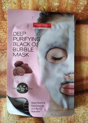 Кислородная маска для лица purederm o2 bubble mask volcanic2 фото