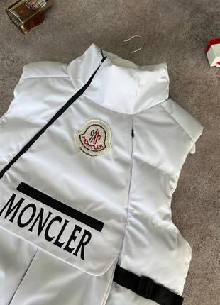 Мужская белая жилетка moncler / брендовые жилеты для мужчин 20233 фото