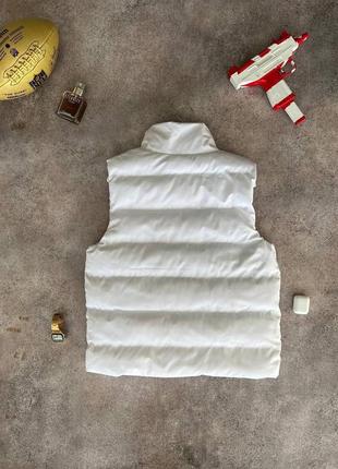 Мужская белая жилетка moncler / брендовые жилеты для мужчин 20234 фото