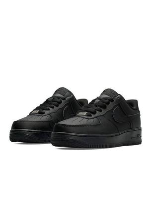 Кроссовки nike air-force 1 черные стильные, красивые унисекс 36, 37, 38, 39, 40, 41, 42, 43, 44, 45