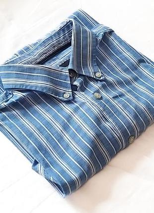 Blue harbour luxury men`s short sleeve shirt 🇬🇧 чоловіча літня сорочка синього відтінку