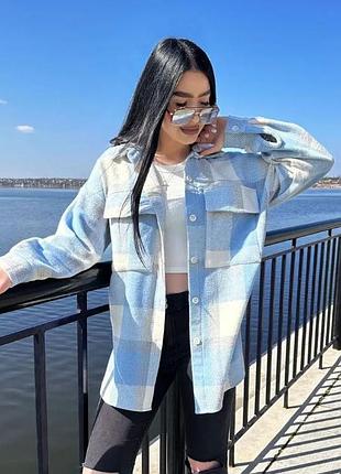 Фланелева сорочка-куртка в клітину 4842