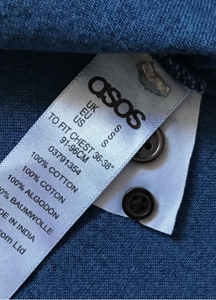 Стильна джинсова сорочка, asos denim. s воріт 37/388 фото