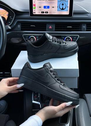 Женские кроссовки nike air force 1 low classic black matte premium