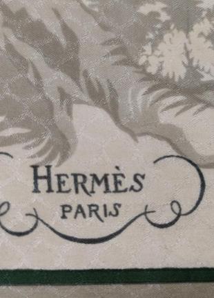Жаккардовый шелковый платок каре hermes venerie des princes charles hallo 1957 г /4099/7 фото