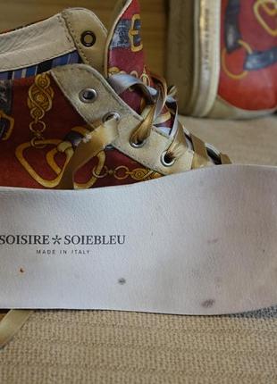 Очень нетривиальные дизайнерские кожаные сникерсы blackboard soisire soiebleu италия 38 р.