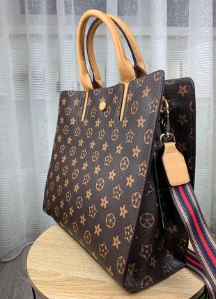 Женская сумка louis vuitton, коричневая женская сумка луи витон с ремешком