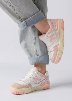 Жіночі кросівки new balance 550 white pink