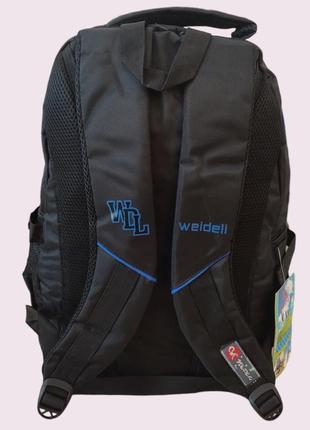 Рюкзак "weideli" школьный портфель цвет голубой размер 45х32х21 см. 30 литров4 фото