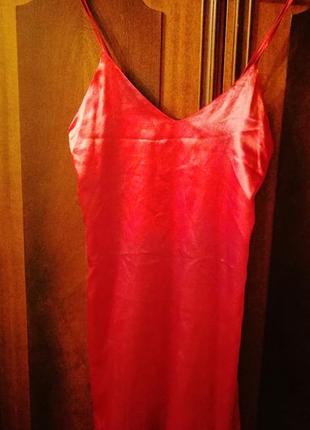 Сексуальная красная атласная ночная рубашка от бренда zaful ❤️❤️❤️1 фото