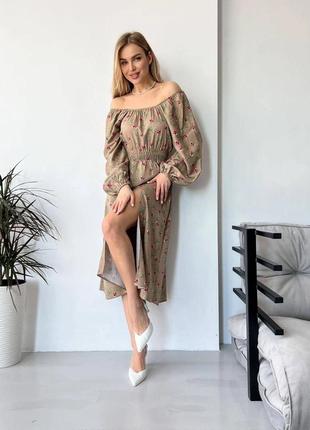 Платье 💐
мод 50себт 
📌ткань:штапель плотный хорошего качества
📌размер:44;46;48;50