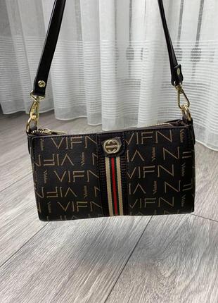 Женская сумка fendi, коричневая женская сумка фенди с ремешком, кросс-боди