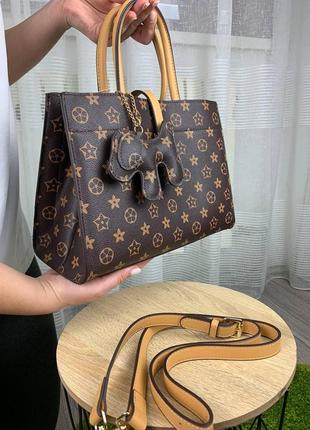 Женская сумка louis vuitton, коричневая женская сумка луи витон с ремешком