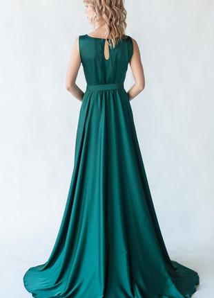 Шелковое платье со шлейфом2 фото
