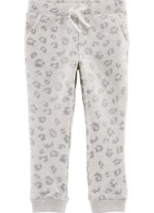 Джоггеры на флисе в леопардовый принт carter's 3t, 4t, 5t