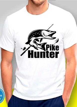 Футболка з принтом для рибалок  "pike hunter"