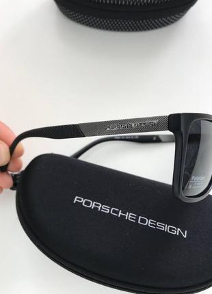 Черные мужские солнцезащитные очки поляризованные porsche design порше дизайн полароид polarized водительские2 фото