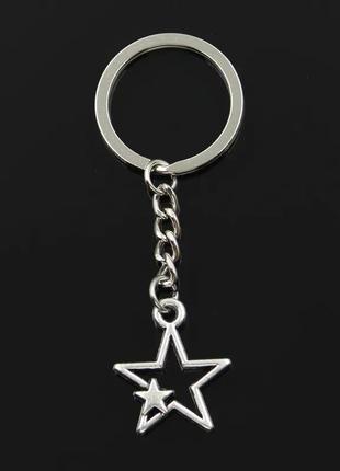 Брелок для ключей "звезда / star w21". брелок металлический на ключи. брелок мужской, женский