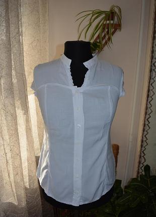 Натуральна тоненька блузка, мереживо