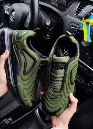 Мужские кроссовки nike air max 720 хаки🔥 зеленые салатовые переливаются4 фото