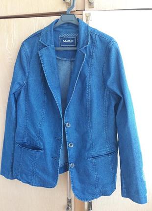 Брендовий maine new england жіночий джинсовий піджак